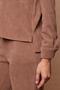 Women's Lycra Corduroy Collared Long Sleeve Shirt with Side Slits (Jument 40088 for Pants)-Ca - 7
