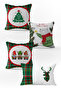 4-Piece New Year's Themed Velvet Throw Pillow Cover 43X43 cm - Decorative Pillowcase - 2