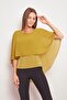 Chiffon Detailed Front Underwire Back V-Neck Winged Lycra Stylish Blouse-Oil Green - 6
