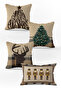 4-Piece New Year's Themed Velvet Throw Pillow Cover 43X43 cm - Decorative Pillowcase - 2