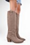 Women's Rebel Mink Suede Cowboy Boots - 3