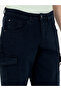 Navy Blue Slim Fit Jean Bermuda Shorts 50269605-Vr033 - 5