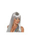 Platinum Grey Silver Color Long Party Wig Long False Wigs - 2