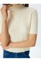 Short Sleeve Knitwear Sweater Stand Collar Soft Textured - 5