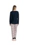 Us Polo Assn. Women's Long Sleeve Round Neck Pajamas Set S25110 - 3
