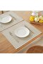 Natural Linen American Service Placemat Square Supla 6 Pieces