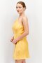 Women Textured Mini Dress, Orange - 3