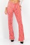 Women Heather Pull On Flare Pants, Orange