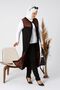 Women's Large Size Clothing Vest Sheer Rhinestone Long Vest - 5