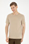Men's Regular Fit Crew Neck Light Khaki T-Shirt 50281052-Vr183 - 3