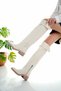 Icona Model Genuine Leather Long Laptop Curved Side Zippered Daily Women's Boots - 5