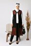 Women's Large Size Clothing Vest Sheer Rhinestone Long Vest - 4