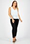 Women V-neck Sleeveless Chambray Tank Top, Light Vintage - 4