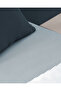 Verne Double %100 Cotton 208 Tc Printed Satin Bed Sheet Pcs Duvet Cover Set - Blue/White - 5