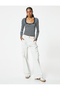 Long Sleeve T-Shirt Camisole U-Neck Slim Fit - 2