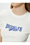 Crop T-Shirt College Printed Camisole Slim Fit - 5