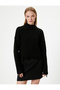High-Neck Sweater with Long Sleeves and Frayed Detail - 3
