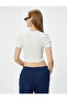 Crop T-Shirt College Printed Camisole Slim Fit - 4