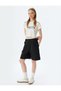 Crop T-Shirt Slogan Printed Bias Crew Neck Short Sleeve Cotton - 2