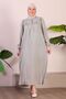 Women's Long Large Size Mother Dress Summer Hijab Clothing - 4