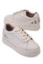 Olala Women's Sneakers Lace-Up Back Patterned Sports Shoes Beige Leather