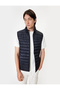 Inflatable Vest Slim Fit Stand Collar Pocket Detailed