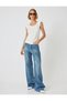 Round Neck Rib Slim Fit Frilly Watermelon Sleeve T-Shirt - 2