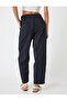 Wide Leg Trousers with Pockets and Elastic Waist - 4