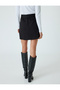 A-line Slim Fit Mini Pencil Skirt - With Belt - 4