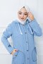 Hooded Denim Cap Light Blue Hm2344 - 6