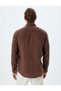 Linen Shirt Long Sleeve Buttoned Collar Detailed - 4