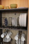 Black Metal Plate Organizer - Stainless Ergonomic In-Cabinet Kitchen Organizer - 5