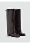 Buckle leather boots