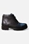 Genuine Leather Water and Cold Proof Furry Non-Slip Rubber Sole Orthopedic Sole Winter Men's Boots Black - 2