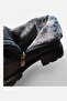 Genuine Leather Water and Cold Proof Furry Non-Slip Rubber Sole Orthopedic Sole Winter Men's Boots Black - 3