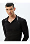 Slim Fit T-Shirt Long Sleeve V Neck Polo Cotton - 2