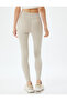 Basic Sports Leggings High Waist Skinny Fit Interlock - 4