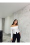 Women's Ottoman Fabric Madonna Collar Buttoned Blouse - 6