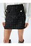 Mini Tweed Skirt with Pencil Shape and Pocket Detail - 5