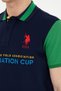 Men's Slim Fit Polo Neck Navy Blue T-Shirt 50281551-Vr033 - 7