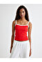 Color Contrast Thin Strap Cotton Ribbed Undershirt - 3