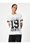 Oversize T-Shirt Printed Crew Neck Short Sleeve Cotton - 3