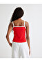 Color Contrast Thin Strap Cotton Ribbed Undershirt - 4