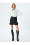 Mini Tweed Skirt with Pencil Shape and Pocket Detail