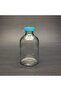 6-piece glass ginger shot detox bottle set with leak-proof turquoise lids, multi-purpose jars, 50ml - 2