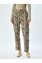 Viscose Snakeskin Look Carrot Trousers Lace up Waist - 3