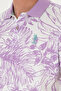 Men's Regular Fit Polo Collar Lilac T-Shirt 50281518-VR034 - 6