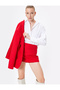 Low Waist Slim Fit Button Detailed Mini Shorts Skirt