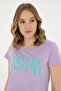 Women's Lilac Crew Neck Basic T-Shirt 50280036 -Vr034 - 2