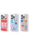 iPhone 15 Pro Compatible Shiny Zore Minimini Silicone Case with Embossed Figure-Pink - 2